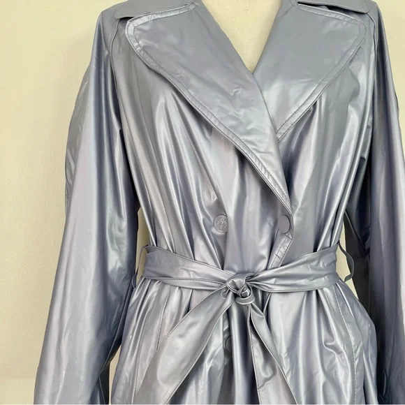 Vintage Y2K Vinyl Trench Coat - Picture 2 of 6